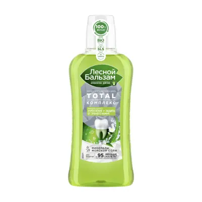 Лесной бальзам ополаскиватель для полости рта комплекс природная свежесть с алоэ и белым чаем 400 мл 