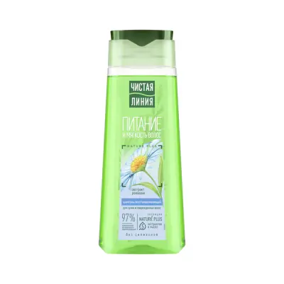 Чистая Линия шампунь восстанавливающий питание и мягкость для сухих волос с экстрактом ромашки 250 мл 