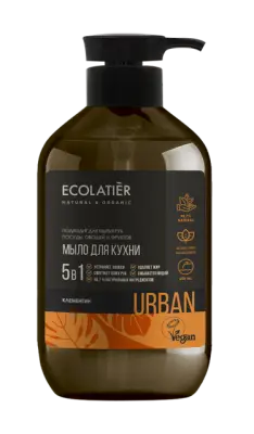 Ecolatier Жидкое мыло для рук КЛЕМЕНТИН кухонное, 600 мл 