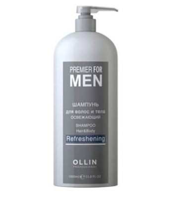 OLLIN PREMIER FOR MEN шампунь для волос и тела освежающий 1000 мл 