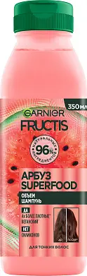 Fructis шампунь superfood арбуз объем для тонких волос 350 мл