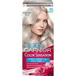 Garnier Color Sensation стойкая крем краска для волос платиновый блонд оттенок 911 дымчатый ультраблонд