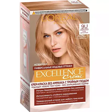 L` Excellence краска для волос 9 универсальный очень светло русый