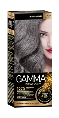 Gamma Perfect Hair стойкая крем краска тон 8.19 пепельный 