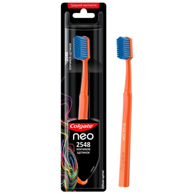 Colgate зубная щетка neo 2548 кончиков щетинок средней жесткости 