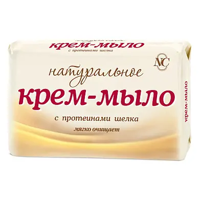 Невская Косметика крем мыло с протеинами шёлка натуральное 90 г