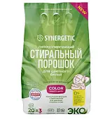 Synergetic гипоаллергенный стиральный порошок для цветного белья color 3 кг