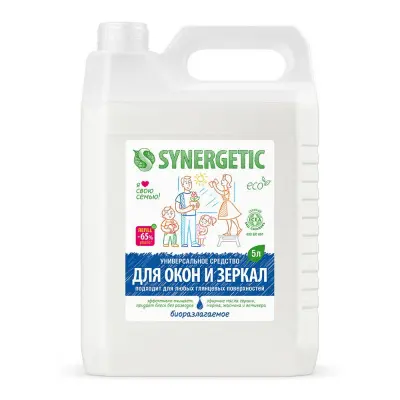 Synergetic средство для мытья стекол зеркал и бытовой техники 5 л 