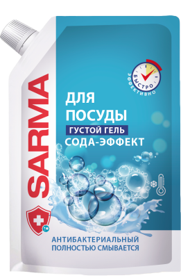Sarma средство для посуды сода эффект дой пак 1л 