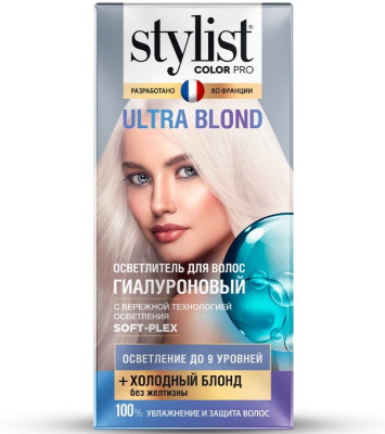 Stylist Color Pro осветлитель для волос гиалуроновый ultra blond 98 мл 