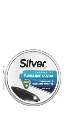 Silver крем для обуви классик черный банка 40/50мл 