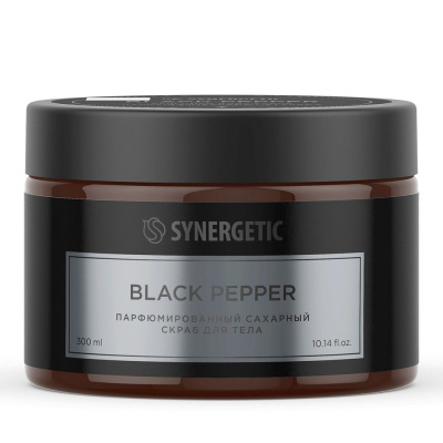 Synergetic парфюмированный скраб для тела black pepper черный перец 300 мл 
