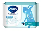 Aura premium прокладки женские гигиенические normal 10 шт