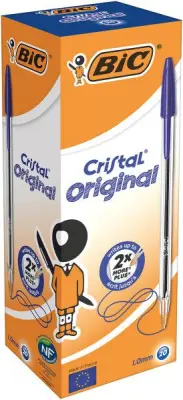 BIC ручка шариковая кристал синяя кор 20 шт 