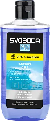 SVOBODA MEN CARE шампунь кондиционер гель для душа 3 в 1 ice 290 мл