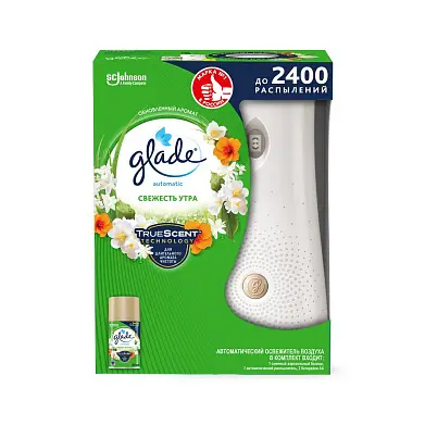 Glade декор автоматический освежитель свежесть утра 269 мл