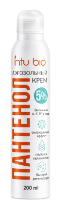 INTU bio пантенол аэрозольный крем для рук и тела 200 см3 