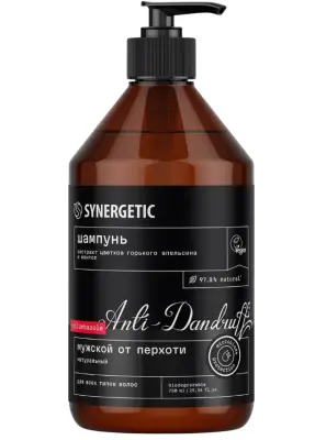Synergetic натуральный шампунь от перхоти мужской 750 мл 