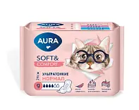 Aura прокладки гигиенические soft comfort 9 шт