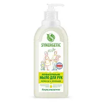 Synergetic мыло жидкое мелисса и ромашка чистота и ультразащита 99,9% 0,5 л