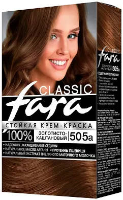 Фара краска для волос 505А Золотисто-каштановый