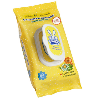 Ушастый Нянь салфетки влажные 80шт 