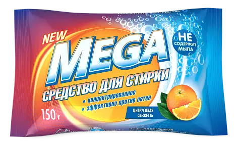 Mega cредство для стирки твердое цитрусовая свежесть 150 г