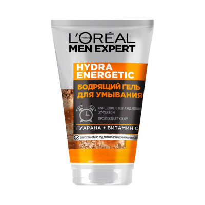 L'Oreal Paris Men Expert бодрящий гель для умывания лица гидра энергетик 100 мл 