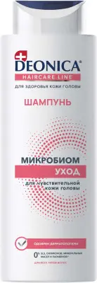 Deonica шампунь для волос микробиом уход 380 мл 