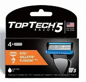 5 сменные кассеты мужские 4шт совместимы с gillette