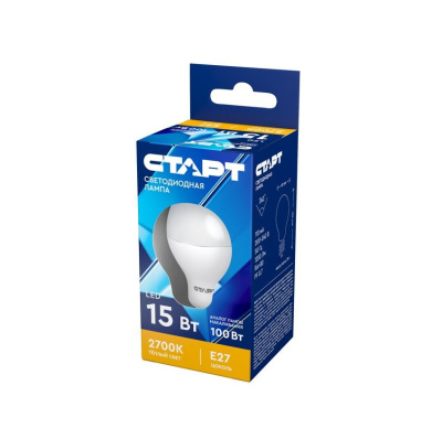 Лампа старт LEDGLSE27 15W 40 WS черн уп ка 