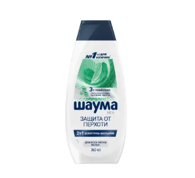 Шаума шампунь и бальзам 2-в-1 мужской защита от перхоти 360 мл 