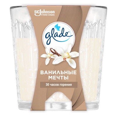 Glade ароматизированная свеча ванильные мечты 130 г 