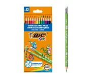 BIC Цветные. пласт. карандаши ( кор. 12 цветов)