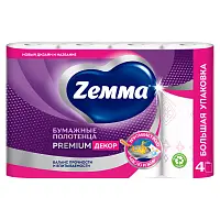 Zemma кухонные полотенца двухслойные премиум декор 4 шт