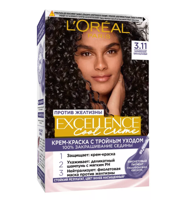 L`oreal Excellence Cool 3.11 темный каштан 