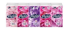 Papia носовые платочки ароматизированные 3-х слойные 10уп по 10 платочков 1 шт=1уп, 1спайка=10 шт