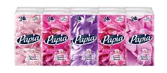 Papia носовые платочки ароматизированные 3-х слойные 10уп по 10 платочков 1 шт=1уп, 1спайка=10 шт