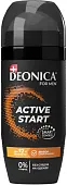 Deonica for men антиперспирант active start ролик 50 мл