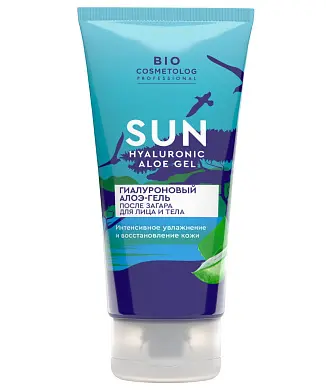 Bio Cosmetolog Professional гиалуроновый алоэ гель после загара для лица и тела 75 мл