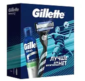 Подарочный набор gillette с 1 кассетой + пена для бритья классическая 200 мл