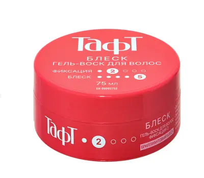 Тафт блеск гель воск для укладки в банке красный 75 мл 