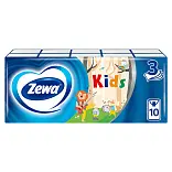 Zewa носовые платочки 3 х слойные белые 1 шт =1 пачка 1 уп по 10 платочков