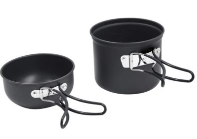 FORESTER MOBILE  котелок 1л с крышкой миской 0,5л из анадированного алюминия 