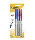 Bic ручка раунд стик экзакт тонкая линия разноцвет пак 4 шт