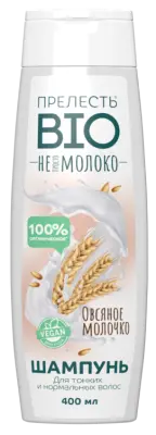 Прелесть био шампунь овсяное молочко для всех типов волос 400 мл 