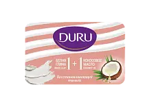 Duru 1+1 туалетное крем мыло белая глина и кокосовое масло 80 г