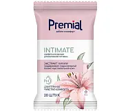 Premial салфетки влажные для интимной гигиены с экстрактом лилии женские 20 шт