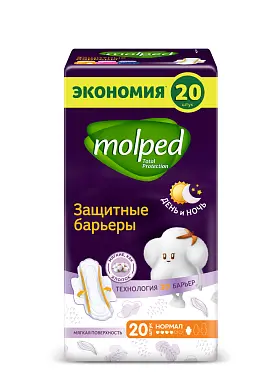 Molped прокладки женские гигиенические supernight нормал 20 шт