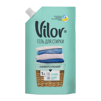 Vilor жидкое ср-во для стирки универсал 1 л дой пак 